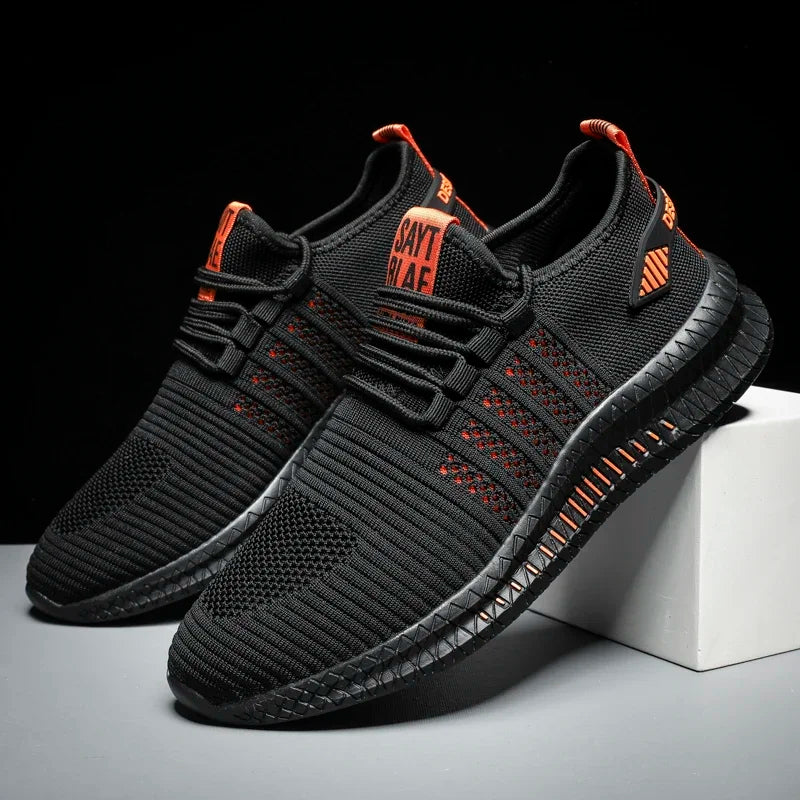 HUCDML Big Size Sneakers Shoes for Men Lightweight Breathable Running Walking Male Footwear Soft Sole Lace-up Scarpe Uomo